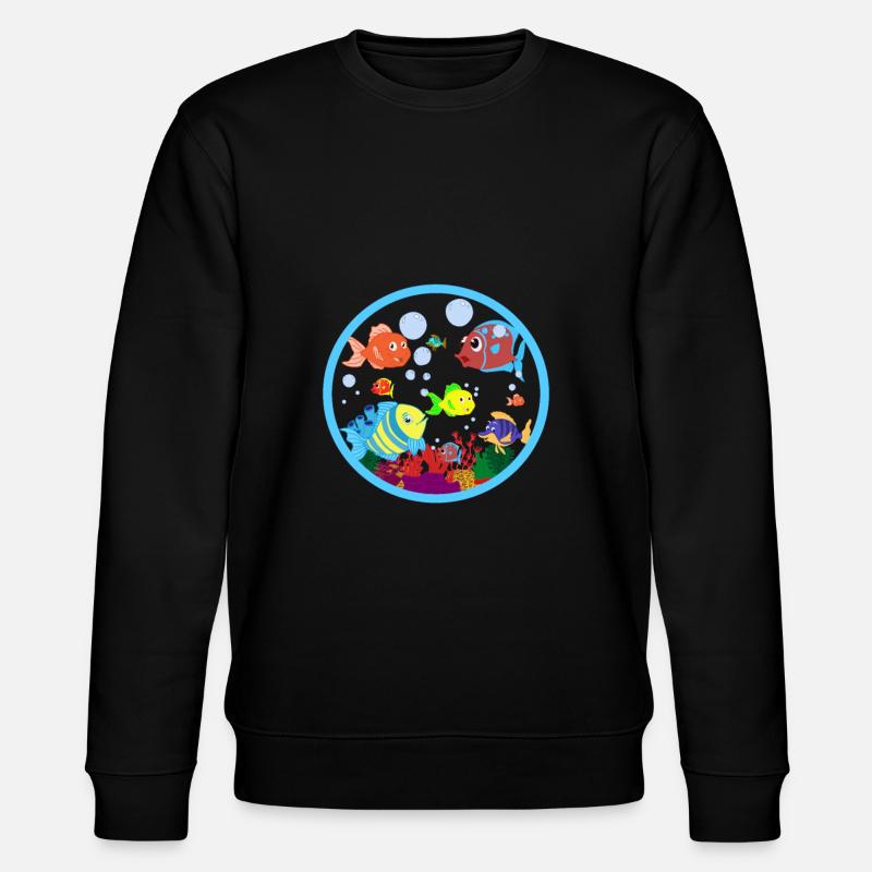 Aquarium Fisch Geschenk - Stanley/Stella Unisex Bio-Sweatshirt CHANGER  - Schwarz