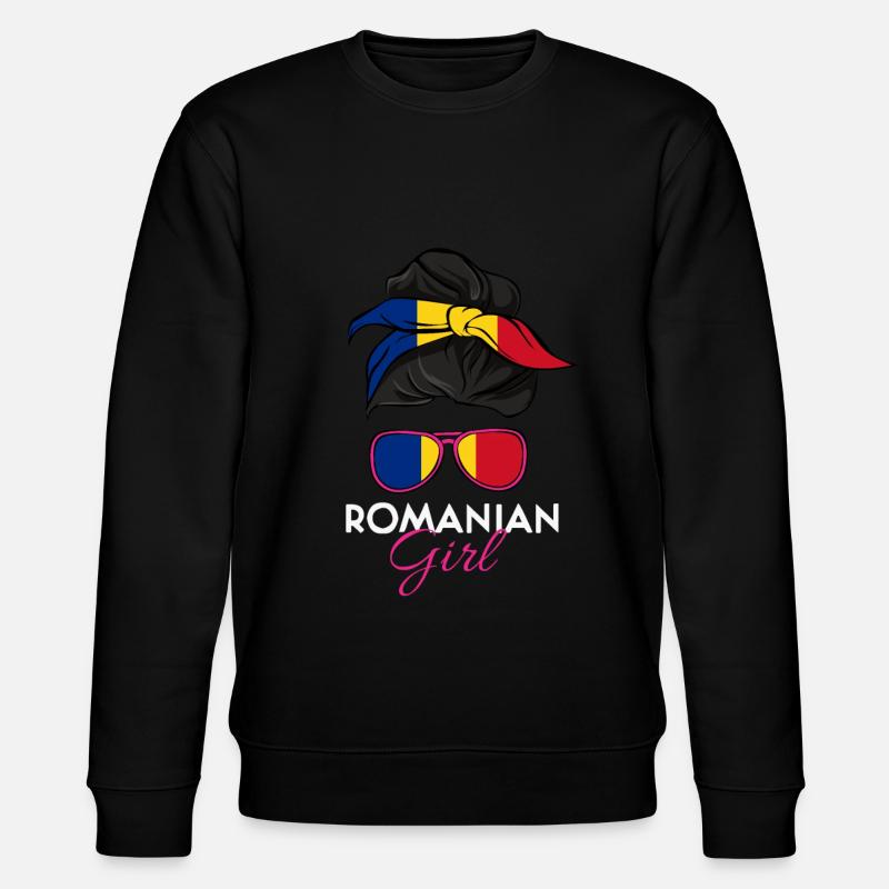 Rumänisches Mädchen - Stanley/Stella Unisex Bio-Sweatshirt CHANGER  - Schwarz