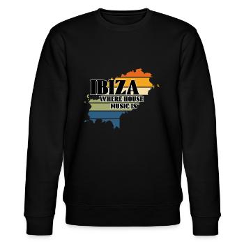 Ibiza Carte - Sweat bio CHANGER Stanley/Stella Unisexe - noir - Devant - Nik (191cm) & Marisol (170cm)