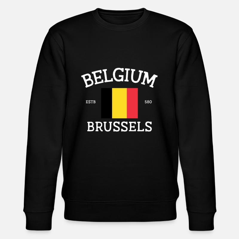 Belgium - Stanley/Stella CHANGER Unisex Organic Sweatshirt - black