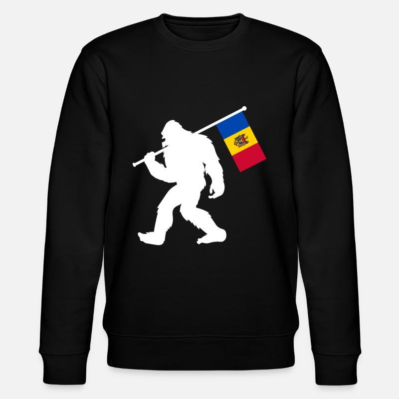 Moldavien - Stanley/Stella Unisex Bio-Sweatshirt CHANGER  - Schwarz