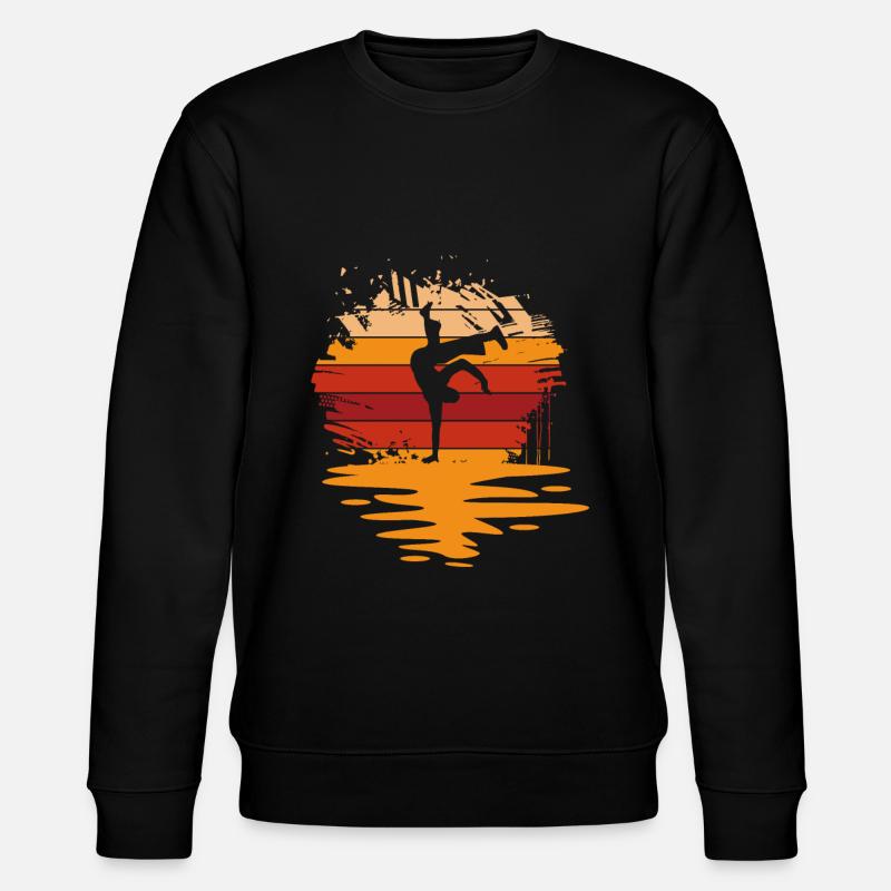 Capoeira Rétro Coucher de soleil - Sweat bio CHANGER Stanley/Stella Unisexe - noir