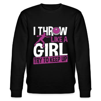 Discus Throw Discus Thrower cadeau - Sweat bio CHANGER Stanley/Stella Unisexe - noir - Devant - Nik (191cm) & Marisol (170cm)