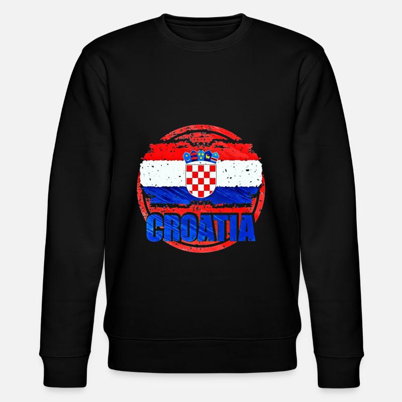 Kroatien - Stanley/Stella Unisex Bio-Sweatshirt CHANGER  - Schwarz