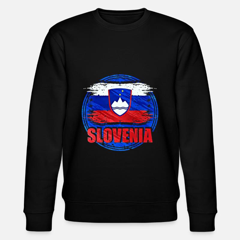Slowenien - Stanley/Stella Unisex Bio-Sweatshirt CHANGER  - Schwarz