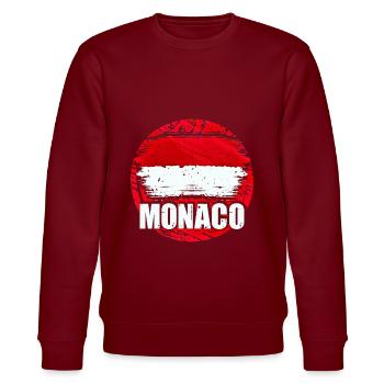 Monaco - Stanley/Stella Unisex Bio-Sweatshirt CHANGER  - Burgunderrot - Vorne - Nik (191cm) & Marisol (170cm)