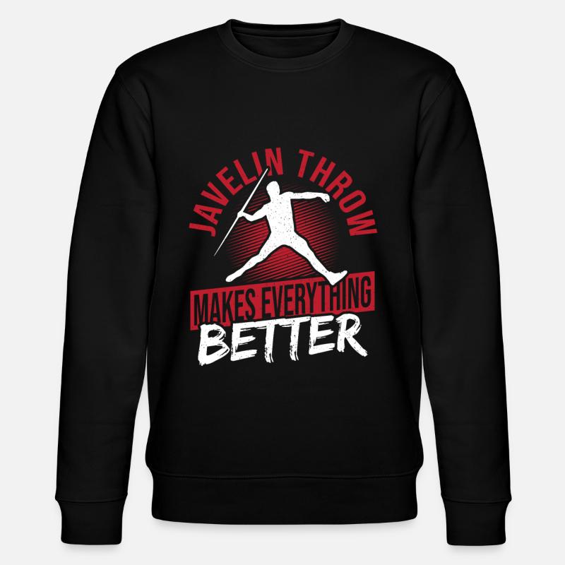 Javelin Throwing Javelin Throwing Gift - Stanley/Stella CHANGER Unisex Organic Sweatshirt - black