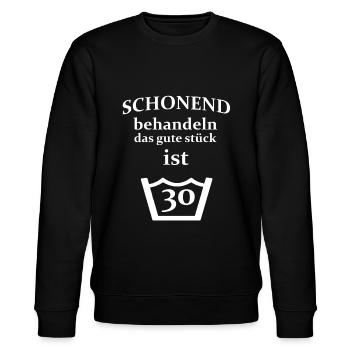 30. Geburtstag 30 - Stanley/Stella Unisex Bio-Sweatshirt CHANGER  - Schwarz - Vorne - Nik (191cm) & Marisol (170cm)