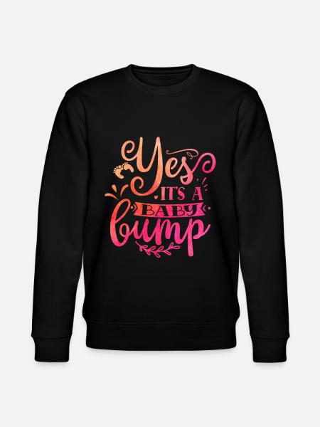 Yes it's a baby bump - Stanley/Stella CHANGER Unisex Organic Sweatshirt - black