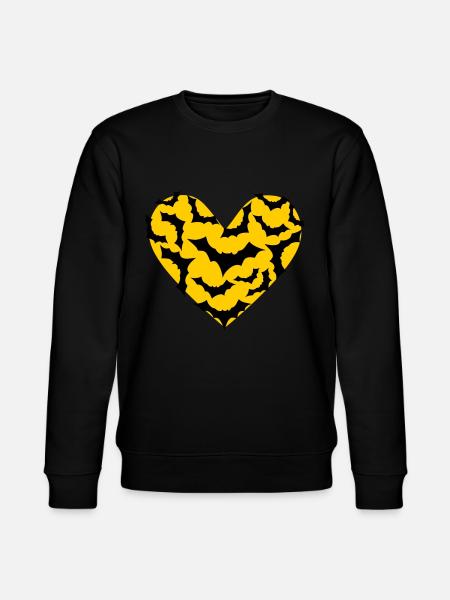 Field Mus Hjerte Bat Moon - Stanley/Stella økologisk unisex-sweatshirt CHANGER  - sort