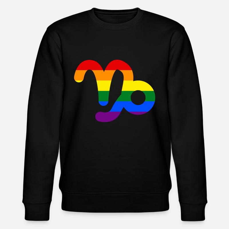 Sternzeichen Steinbock LGBT - Stanley/Stella Unisex Bio-Sweatshirt CHANGER - Schwarz