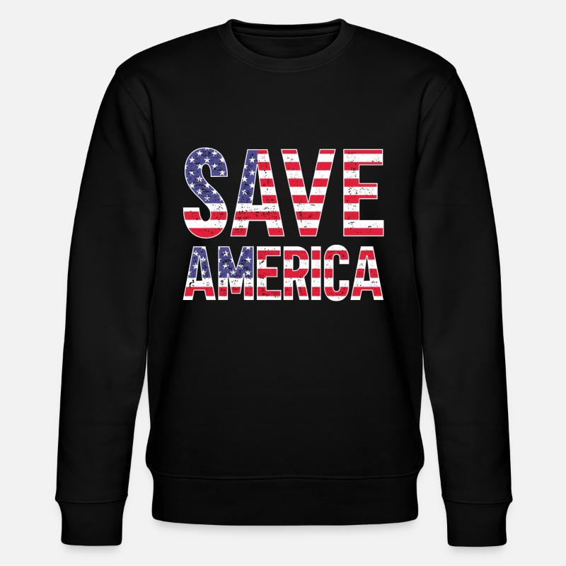 Save America - Stanley/Stella Unisex Bio-Sweatshirt CHANGER  - Schwarz