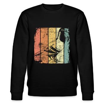 Brieftaube - Stanley/Stella Unisex Bio-Sweatshirt CHANGER  - Schwarz - Vorne - Nik (191cm) & Marisol (170cm)