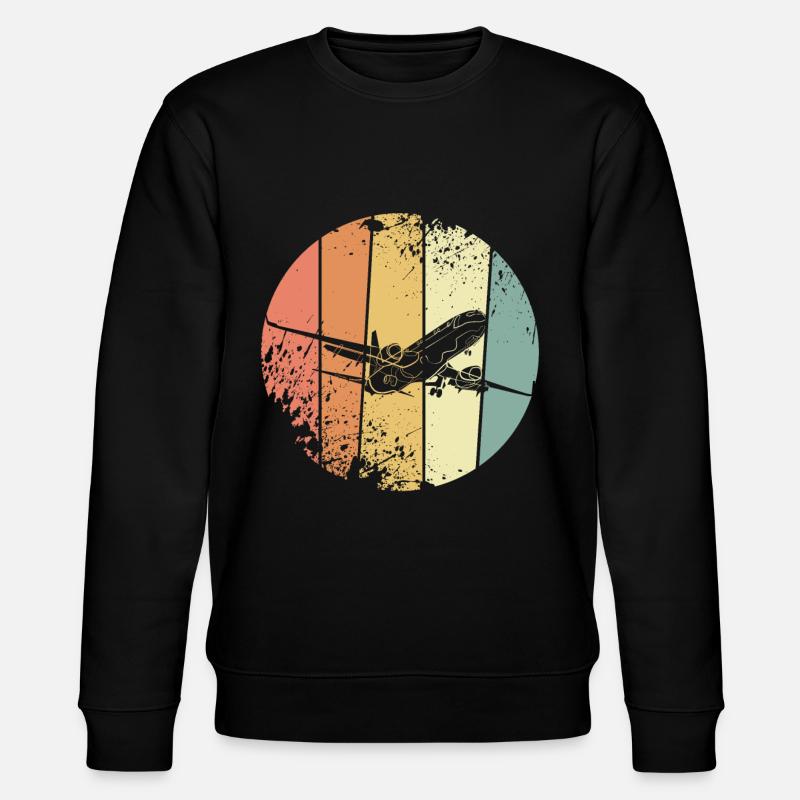 Avion pilote - Sweat bio CHANGER Stanley/Stella Unisexe - noir
