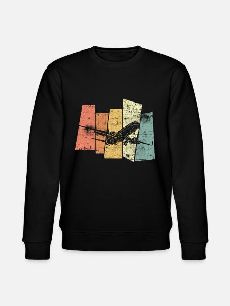 Airplane - Stanley/Stella CHANGER Unisex Organic Sweatshirt - black