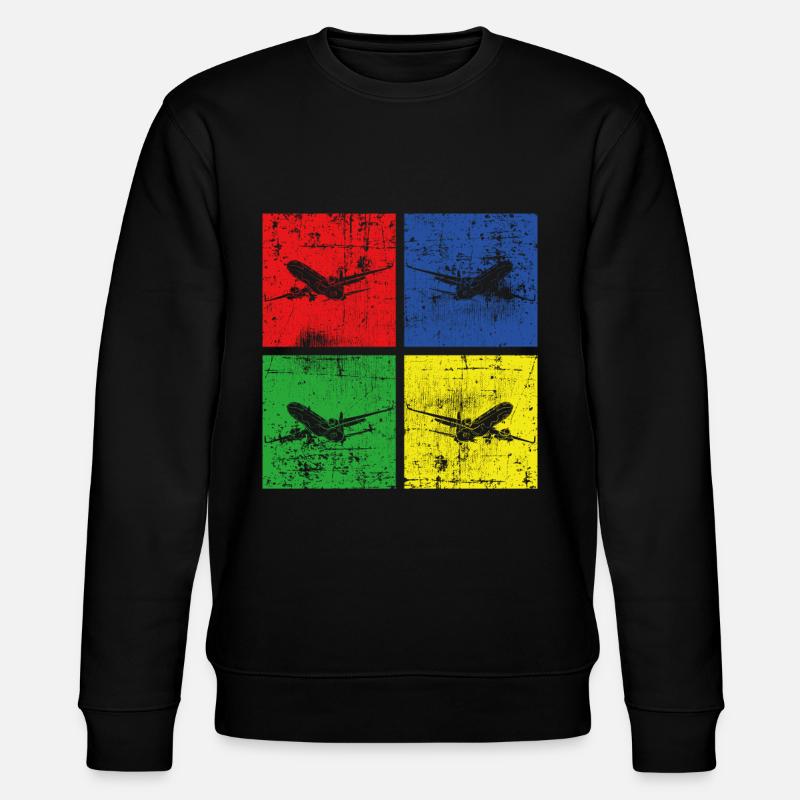 Avion rétro - Sweat bio CHANGER Stanley/Stella Unisexe - noir