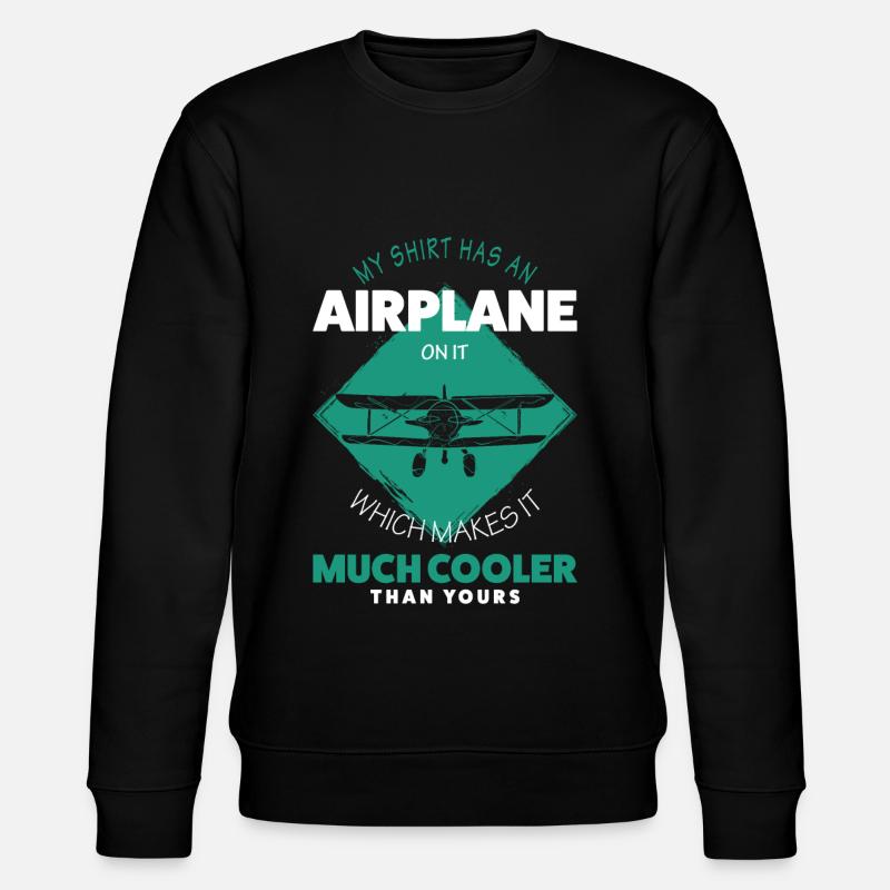 Flugzeug - Stanley/Stella Unisex Bio-Sweatshirt CHANGER  - Schwarz