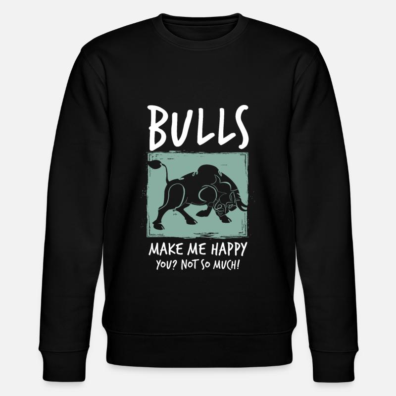 Bulle Stier - Stanley/Stella Unisex Bio-Sweatshirt CHANGER  - Schwarz
