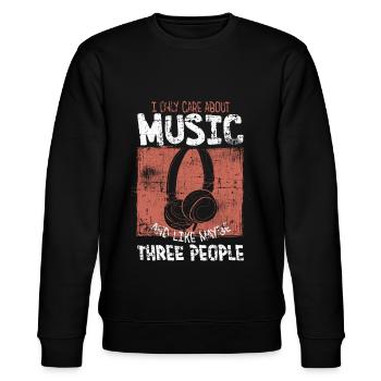 Musik - Stanley/Stella Unisex Bio-Sweatshirt CHANGER  - Schwarz - Vorne - Nik (191cm) & Marisol (170cm)