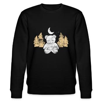 Teddybär - Stanley/Stella Unisex Bio-Sweatshirt CHANGER  - Schwarz - Vorne - Nik (191cm) & Marisol (170cm)