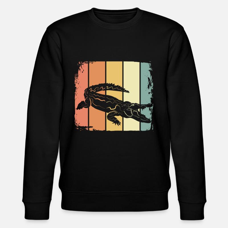 Krokodil - Stanley/Stella Unisex Bio-Sweatshirt CHANGER  - Schwarz