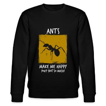 Ameisen - Stanley/Stella Unisex Bio-Sweatshirt CHANGER  - Schwarz - Vorne - Nik (191cm) & Marisol (170cm)