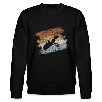 Ameise - Stanley/Stella Unisex Bio-Sweatshirt CHANGER  - Schwarz - Vorne - Nik (191cm) & Marisol (170cm)
