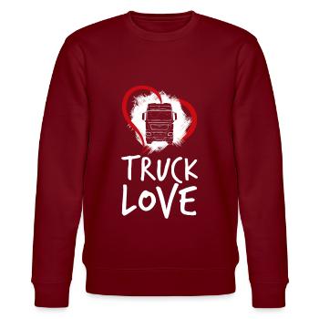 Truck - Stanley/Stella Unisex Bio-Sweatshirt CHANGER  - Burgunderrot - Vorne - Nik (191cm) & Marisol (170cm)