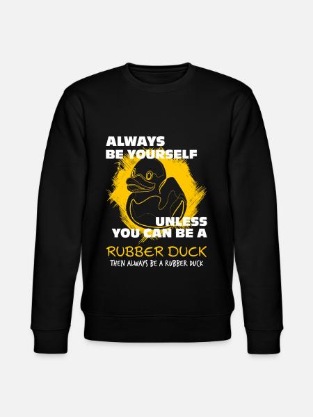 Squeaky Duck Ducks - Stanley/Stella CHANGER Unisex Organic Sweatshirt - black