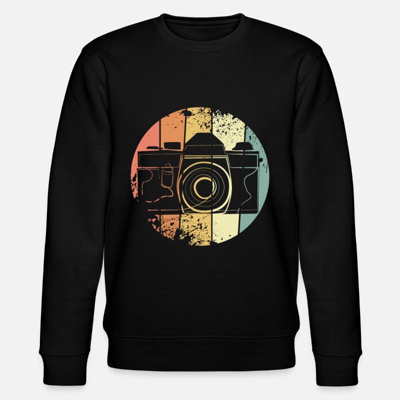 Camera retro - Stanley/Stella CHANGER Unisex Organic Sweatshirt - black