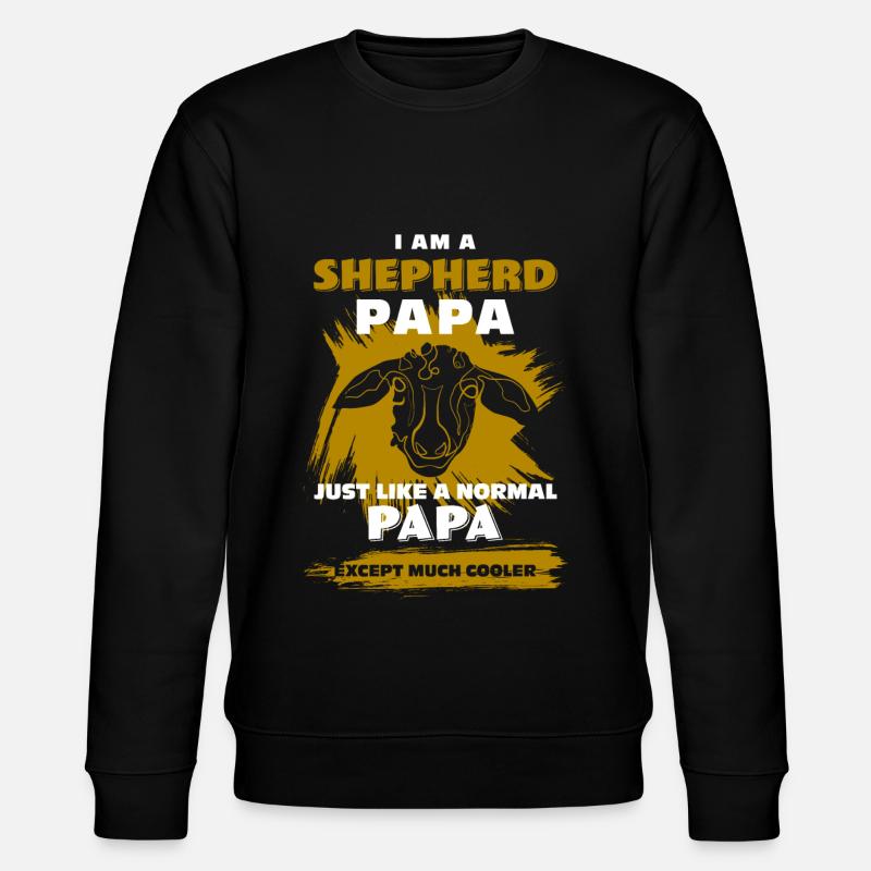 Sheep Shepherd Papa - Stanley/Stella CHANGER Unisex Organic Sweatshirt - black