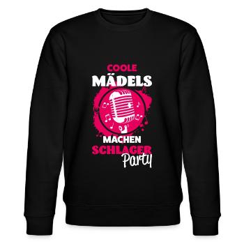 Schlager Mädels - Stanley/Stella Unisex Bio-Sweatshirt CHANGER  - Schwarz - Vorne - Nik (191cm) & Marisol (170cm)