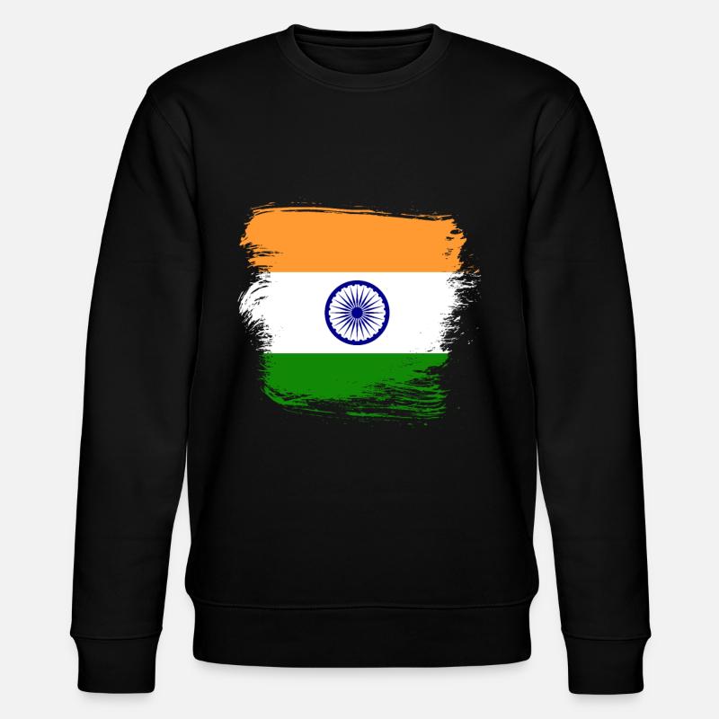 Drapeau indien Inde - Sweat bio CHANGER Stanley/Stella Unisexe - noir
