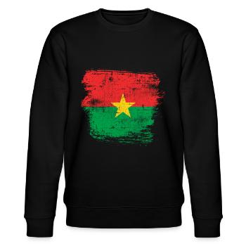 Burkina Faso - Sweat bio CHANGER Stanley/Stella Unisexe - noir - Devant - Nik (191cm) & Marisol (170cm)