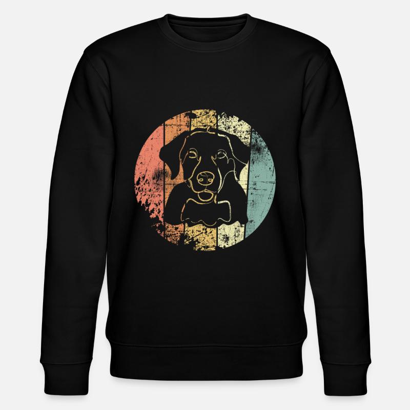 Labrador Hund retro - Stanley/Stella Unisex Bio-Sweatshirt CHANGER  - Schwarz