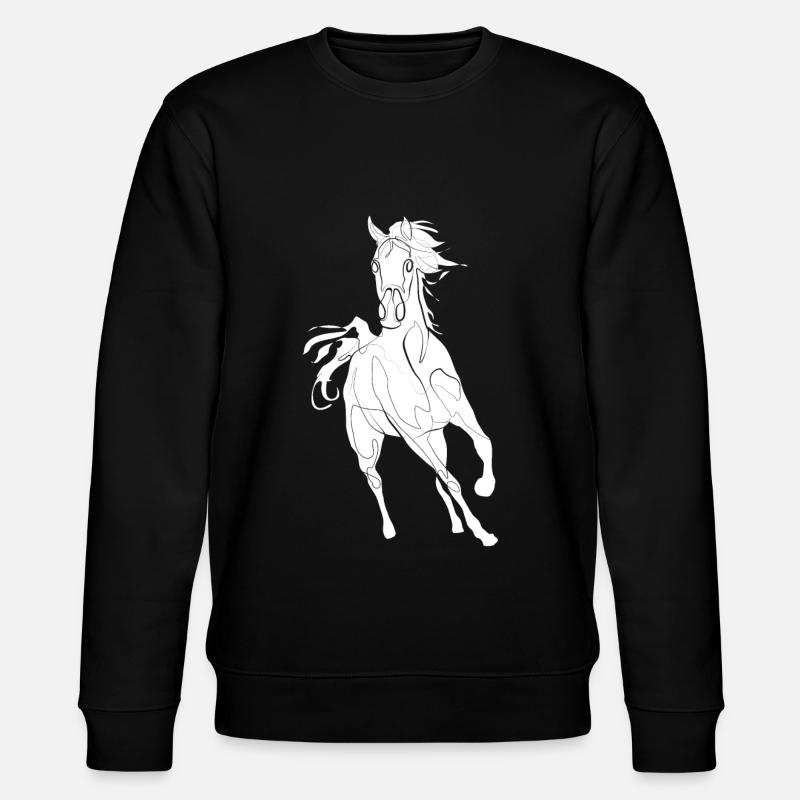 Pferd - Stanley/Stella Unisex Bio-Sweatshirt CHANGER  - Schwarz