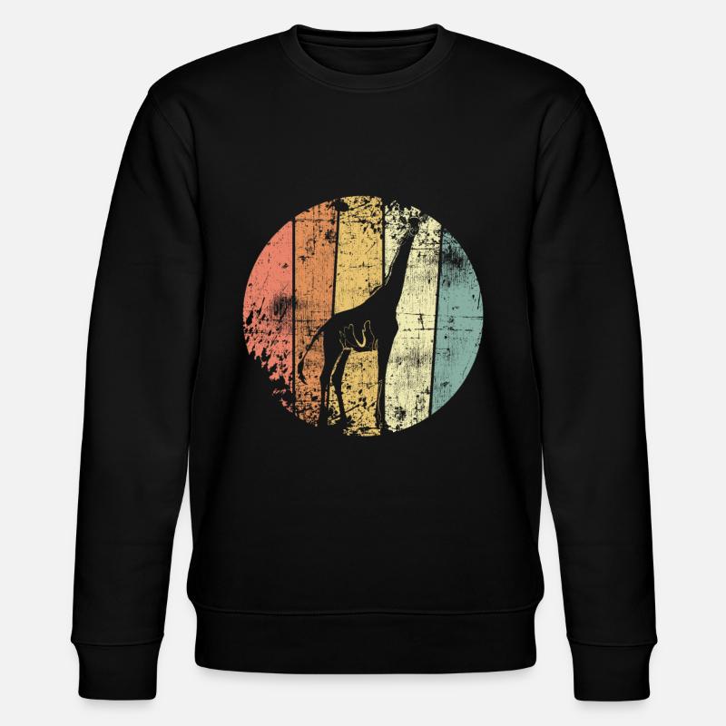 Giraffe retro - Stanley/Stella Unisex Bio-Sweatshirt CHANGER  - Schwarz