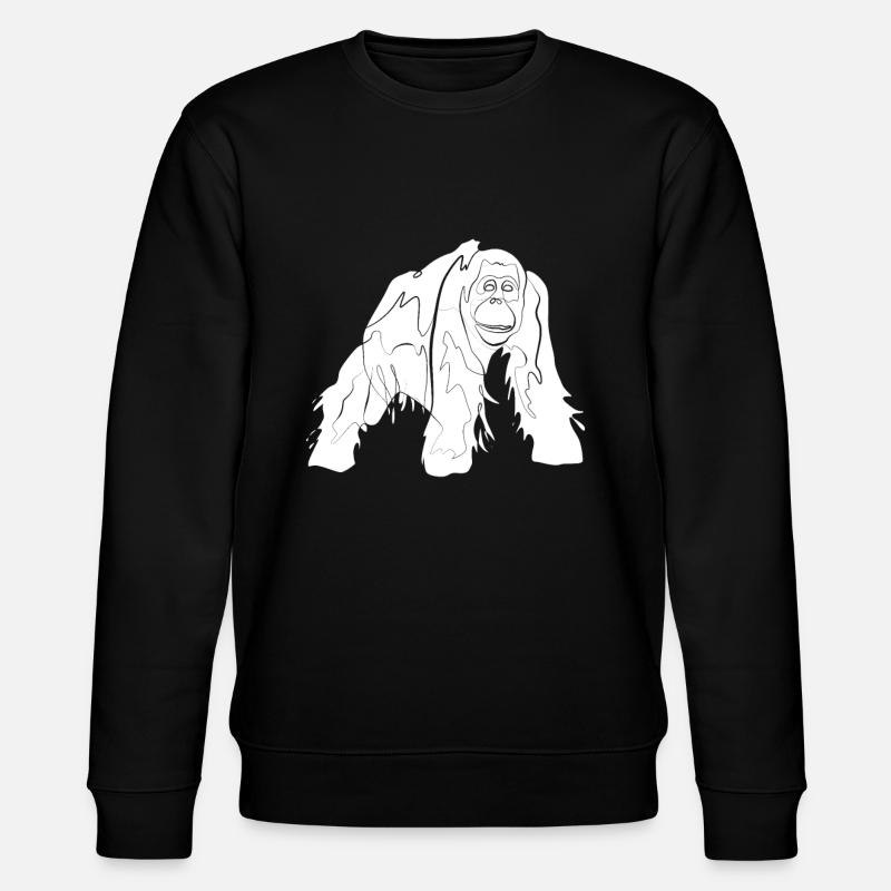 Orang Utan - Stanley/Stella Unisex Bio-Sweatshirt CHANGER - Schwarz