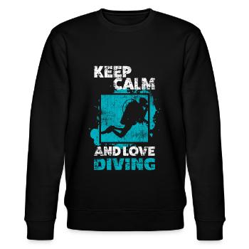 Diver - Stanley/Stella CHANGER Unisex Organic Sweatshirt - black - Front - Nik (191cm) & Marisol (170cm)