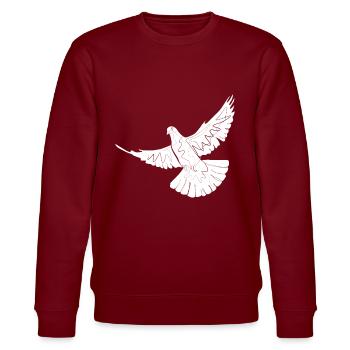 Taube - Stanley/Stella Unisex Bio-Sweatshirt CHANGER  - Burgunderrot - Vorne - Nik (191cm) & Marisol (170cm)