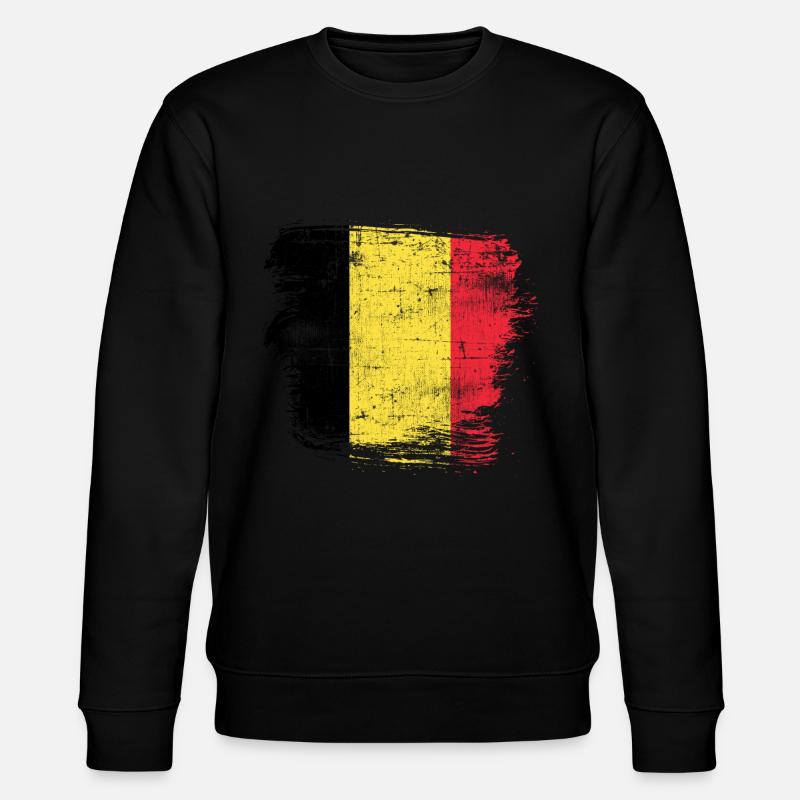 Belgien - Stanley/Stella Unisex Bio-Sweatshirt CHANGER  - Schwarz