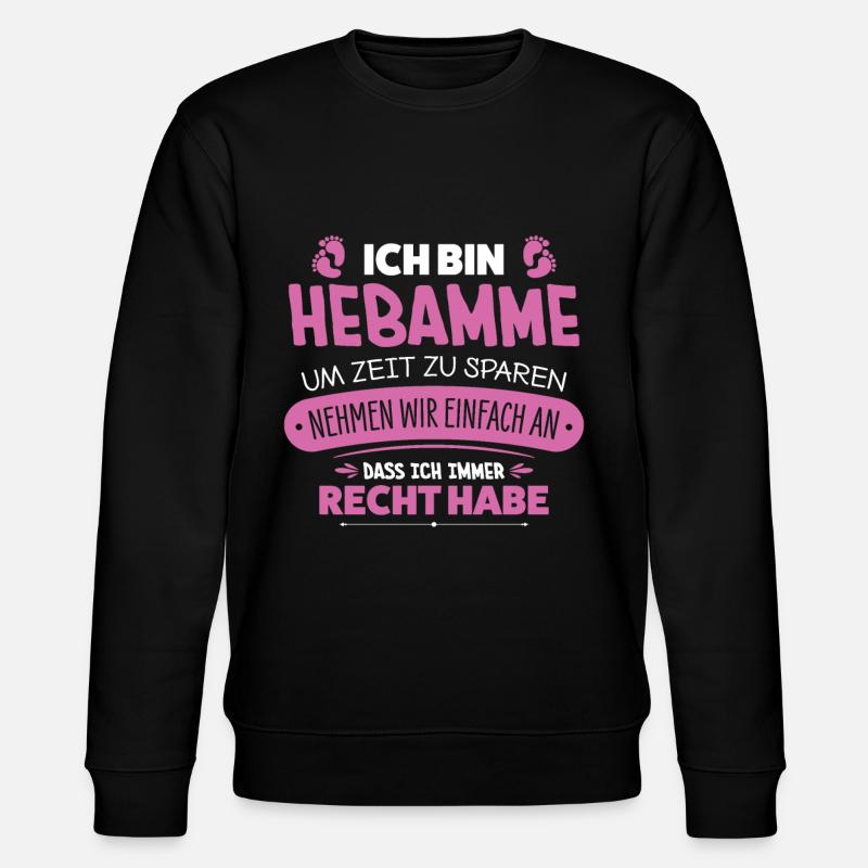 Sage-femme - Sweat bio CHANGER Stanley/Stella Unisexe - noir