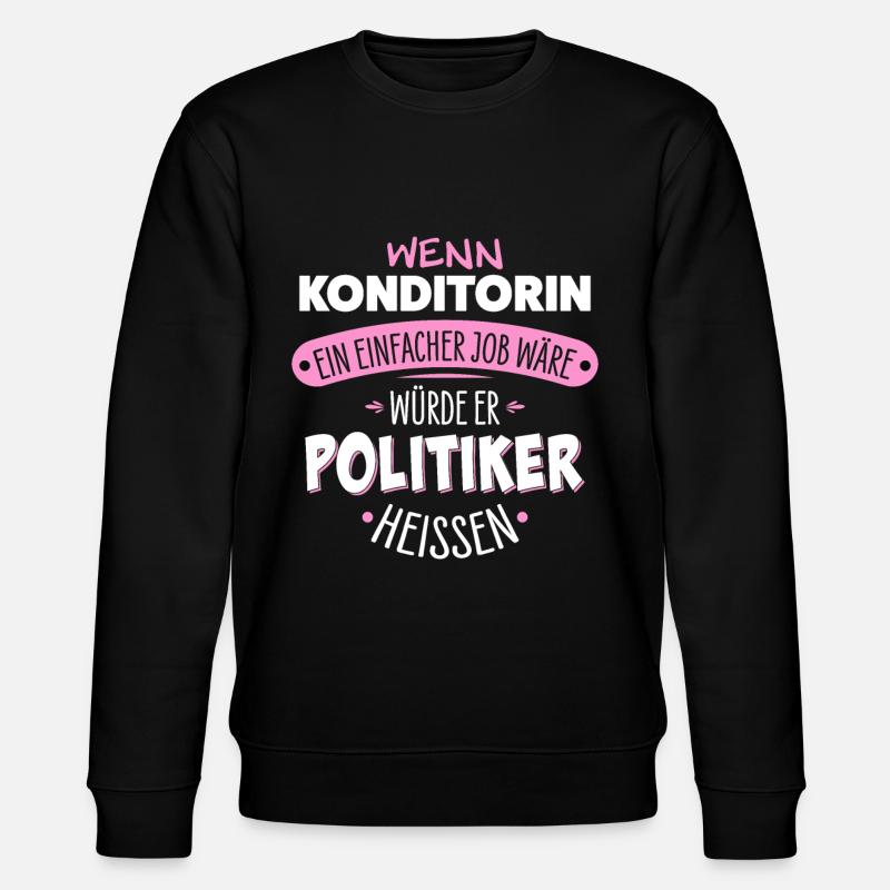 Konditorin - Stanley/Stella Unisex Bio-Sweatshirt CHANGER  - Schwarz