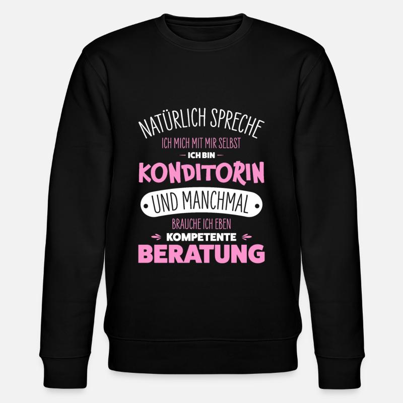 Konditorin - Stanley/Stella Unisex Bio-Sweatshirt CHANGER  - Schwarz