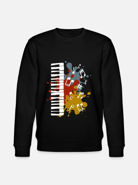 Retro Music Piano - Stanley/Stella CHANGER Unisex Organic Sweatshirt - black