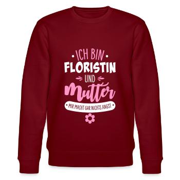 Floristin Mutter - Stanley/Stella Unisex Bio-Sweatshirt CHANGER  - Burgunderrot - Vorne - Nik (191cm) & Marisol (170cm)