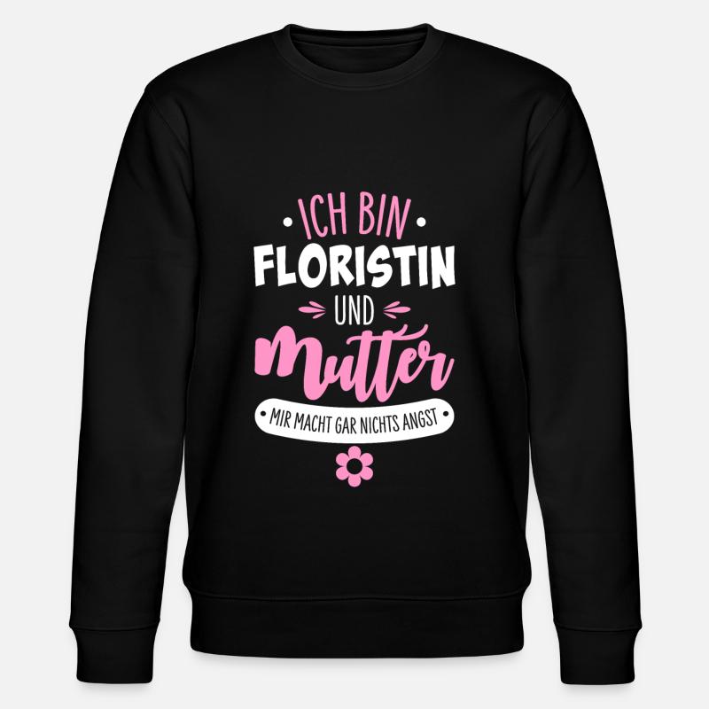Floristin Mutter - Stanley/Stella Unisex Bio-Sweatshirt CHANGER  - Schwarz