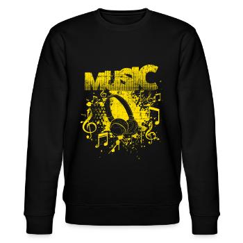 Musik - Stanley/Stella Unisex Bio-Sweatshirt CHANGER  - Schwarz - Vorne - Nik (191cm) & Marisol (170cm)