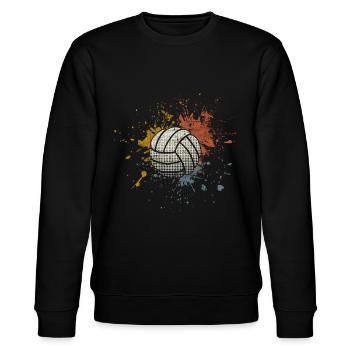 Volleyball - Stanley/Stella Unisex Bio-Sweatshirt CHANGER  - Schwarz - Vorne - Nik (191cm) & Marisol (170cm)