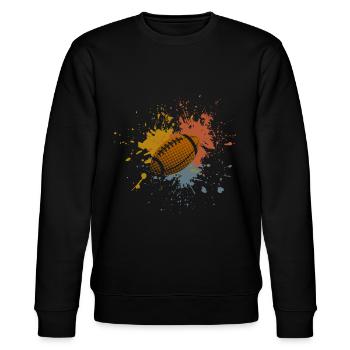 American Football - Stanley/Stella Unisex Bio-Sweatshirt CHANGER  - Schwarz - Vorne - Nik (191cm) & Marisol (170cm)